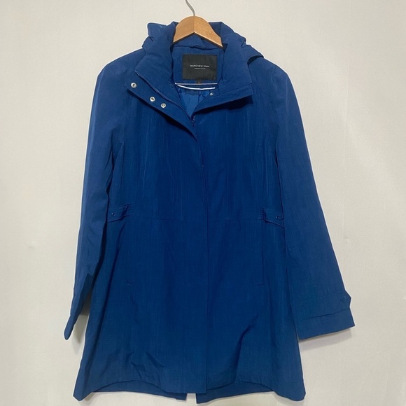 Marc New York LIKE NEW hooded long line adjustable rain/wind jacket size L - Picture 1 of 5